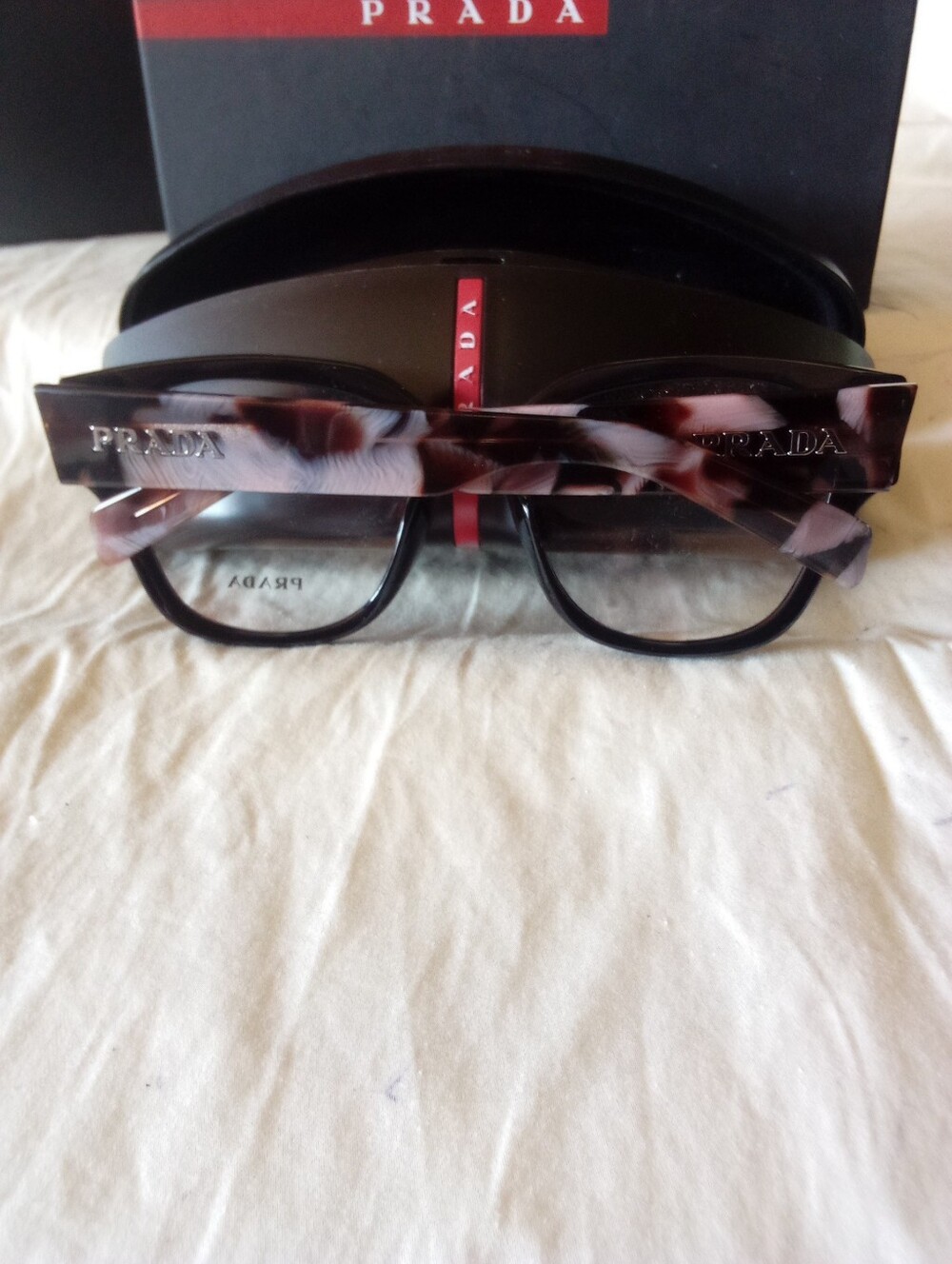 Prada PR C06V 28F1O1 Black Oval Eyeglasses 54mm - Picture 2 of 2